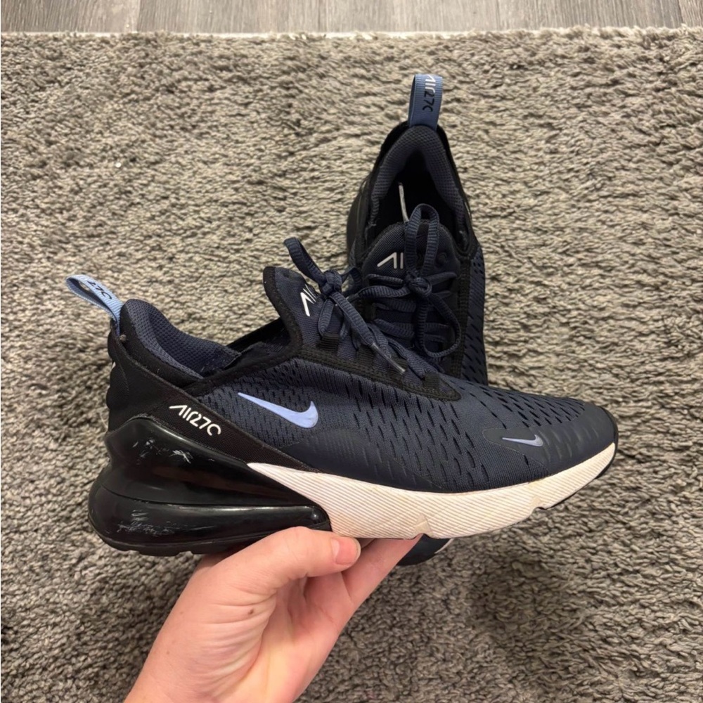 Nike Air Max 270 Midnight Blue and White Sneakers